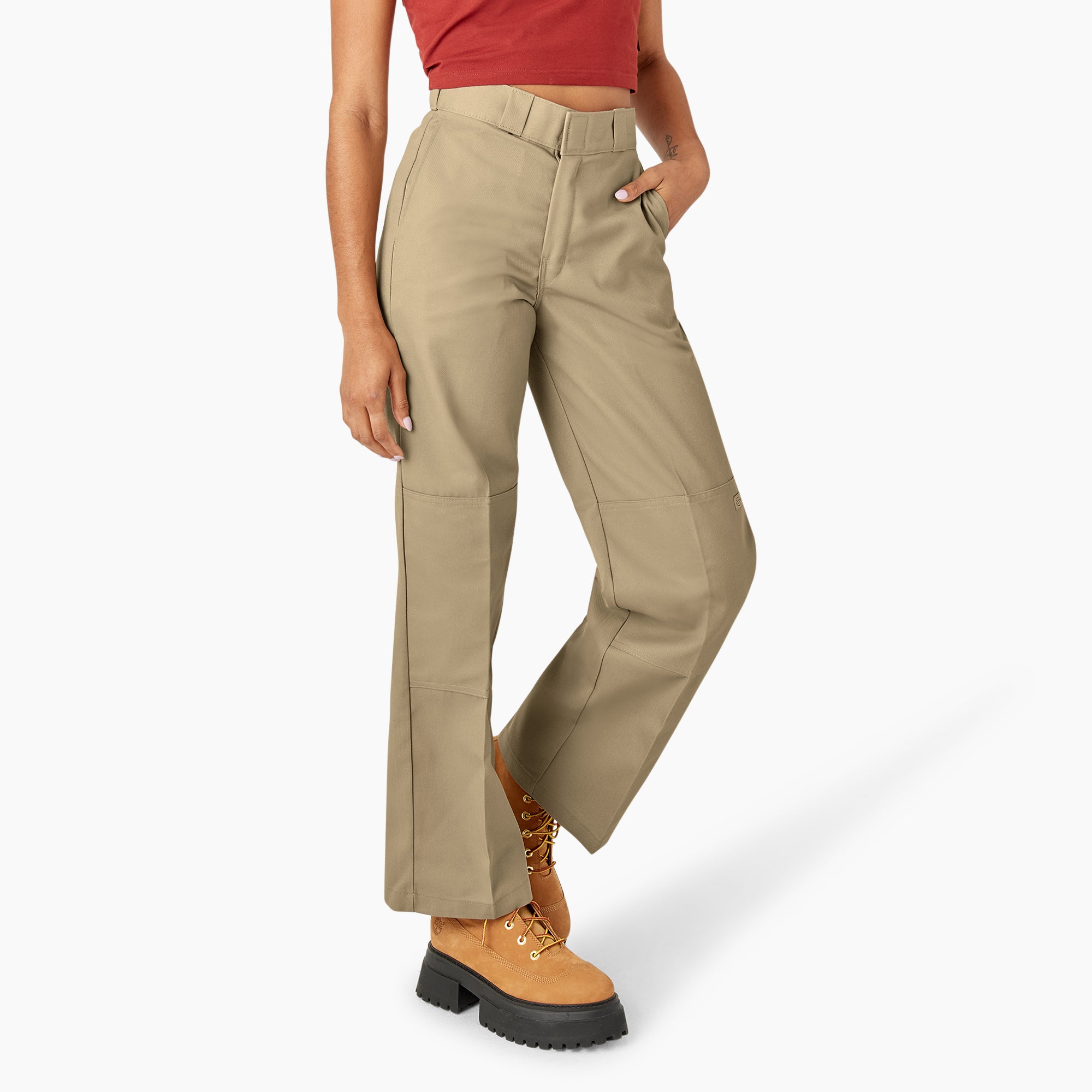 Women's Loose Fit Double Knee Work Pants - Image 4