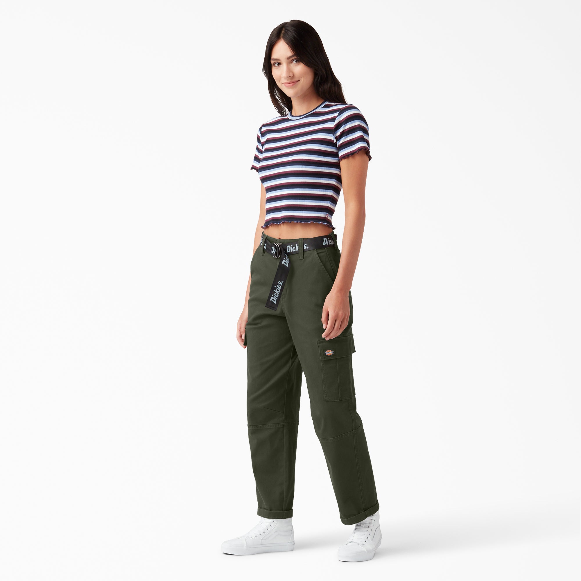 Women's Relaxed Fit Cropped Cargo Pants - Image 4