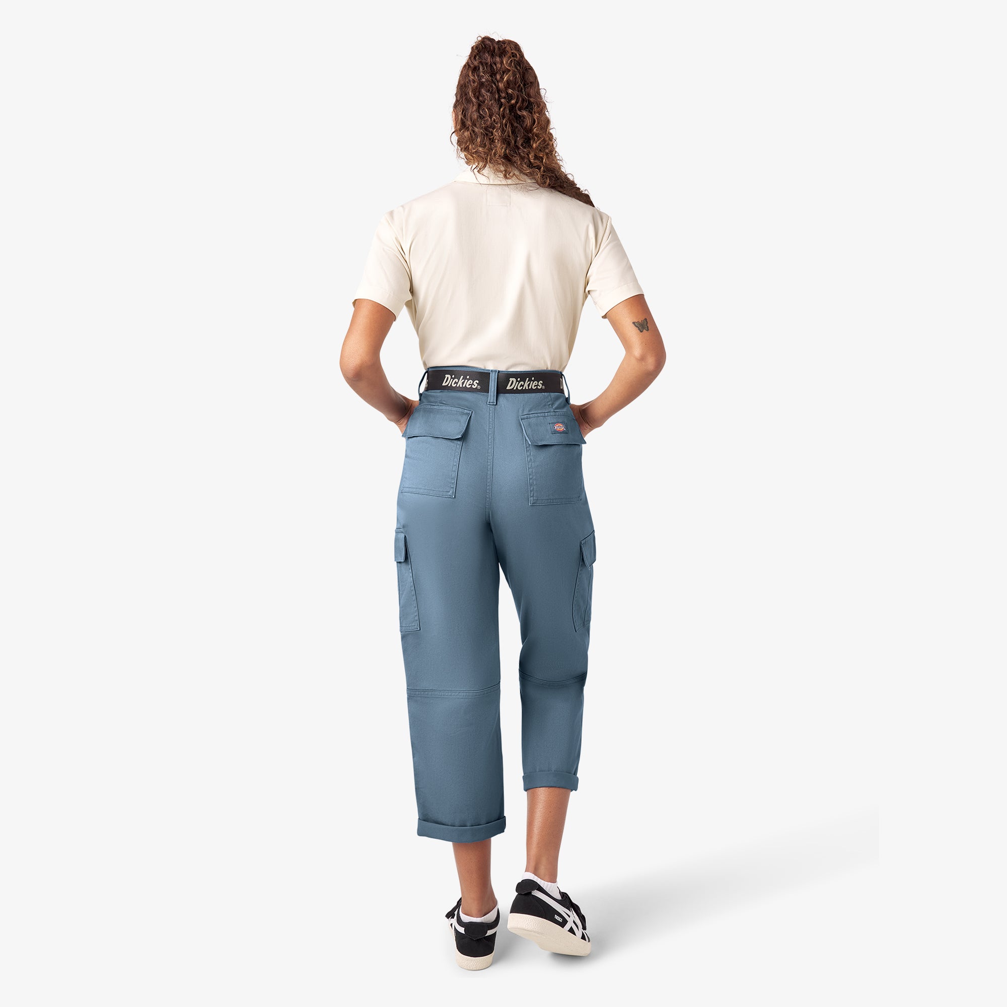 Women's Relaxed Fit Cropped Cargo Pants - Image 6