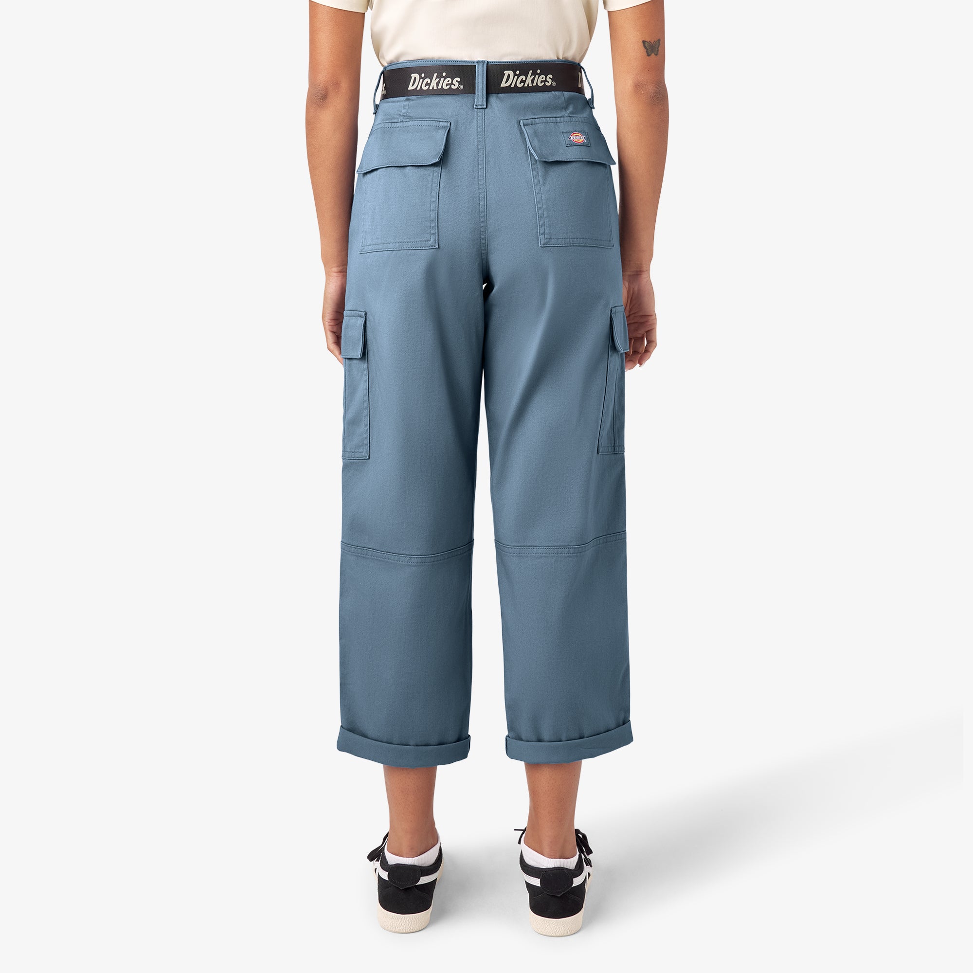 Women's Relaxed Fit Cropped Cargo Pants - Image 2