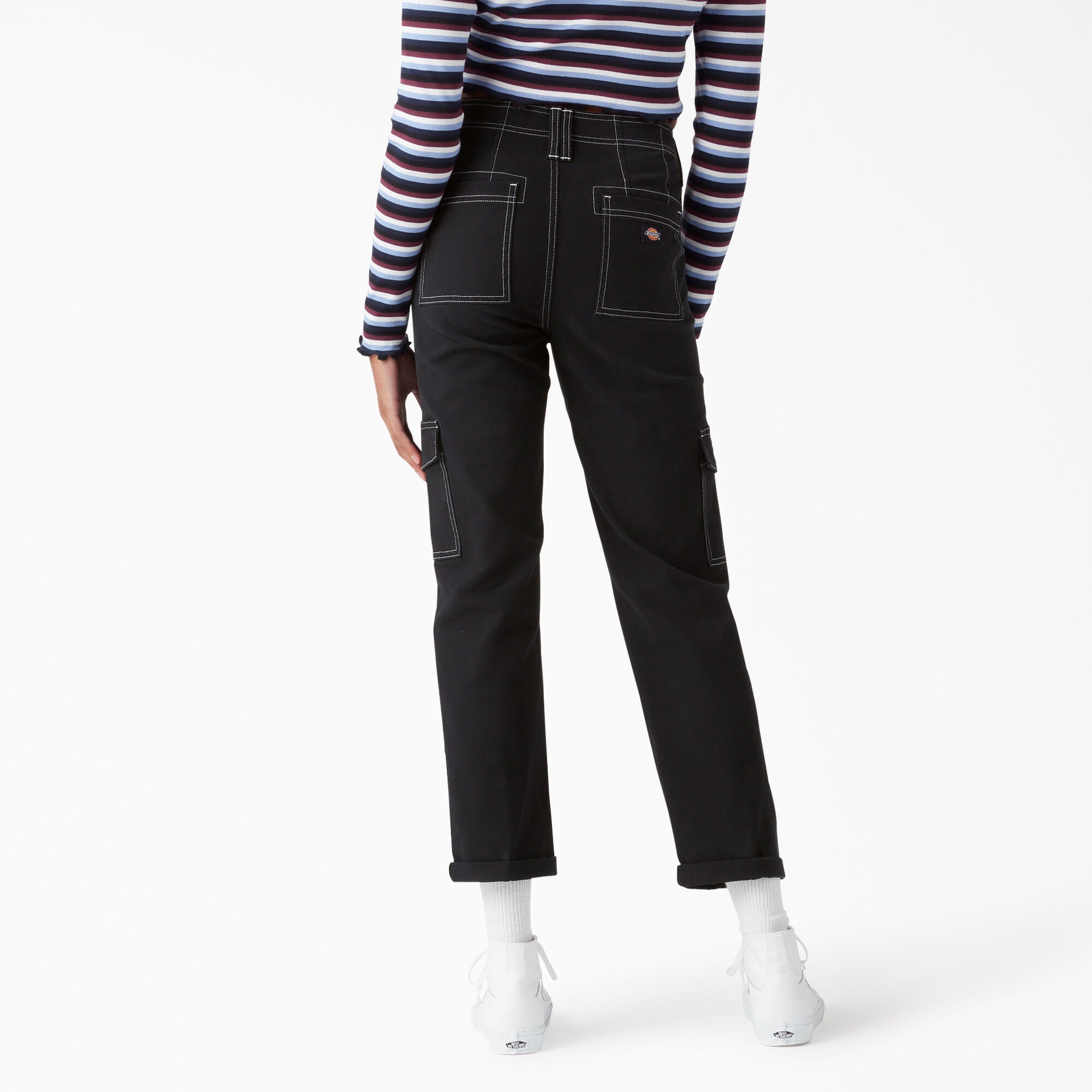 Women's Skinny Fit Cuffed Cargo Pants - Image 2