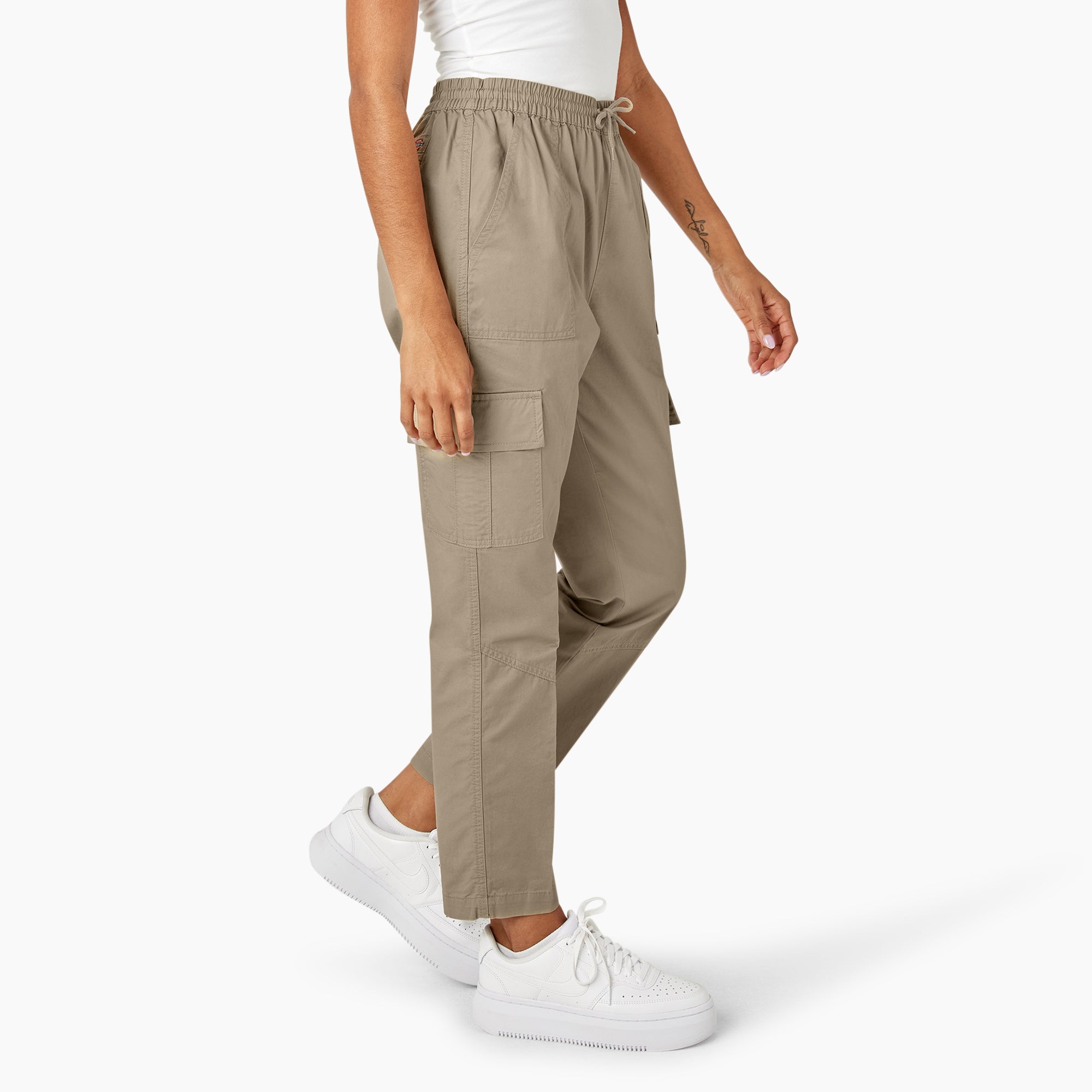 Women's Drawstring Cargo Pants - Image 4