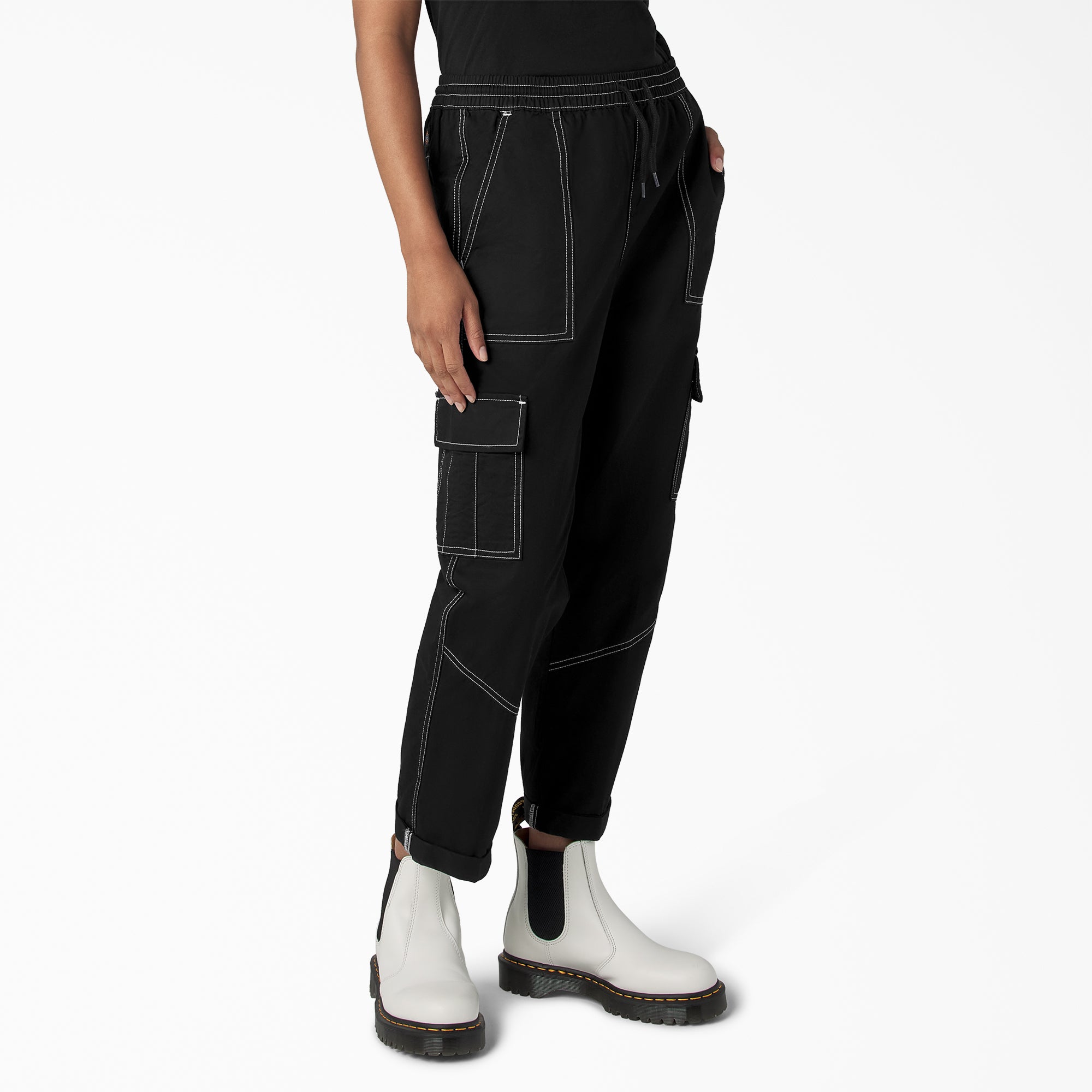 Women's Drawstring Cargo Pants - Image 14
