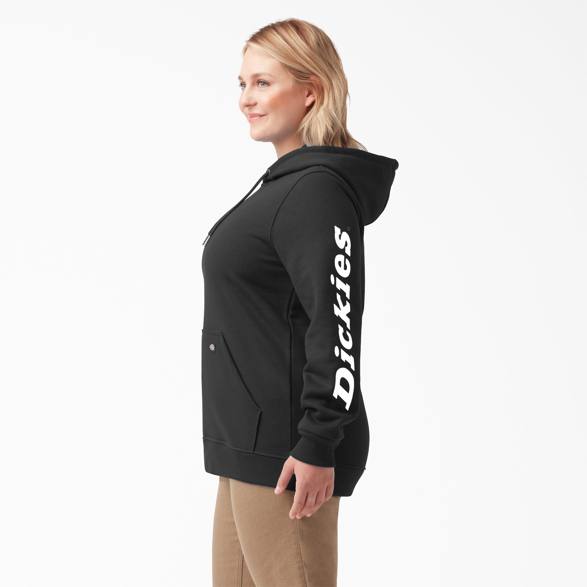 Women's Plus Water Repellent Sleeve Logo Hoodie - Image 3
