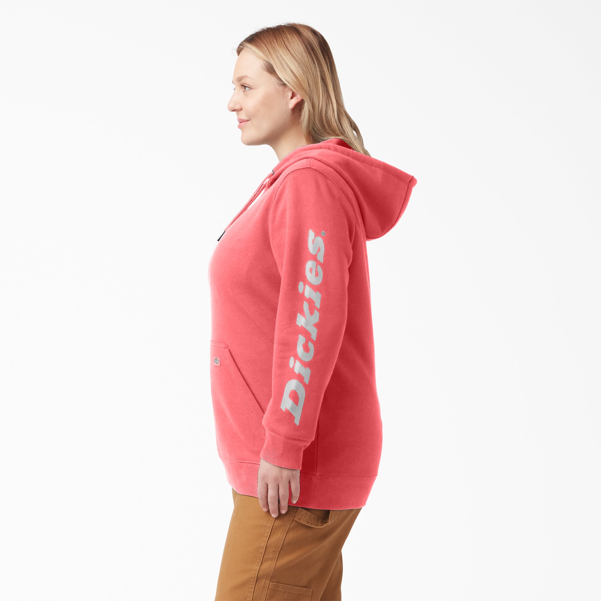 Women's Plus Water Repellent Sleeve Logo Hoodie - Image 3