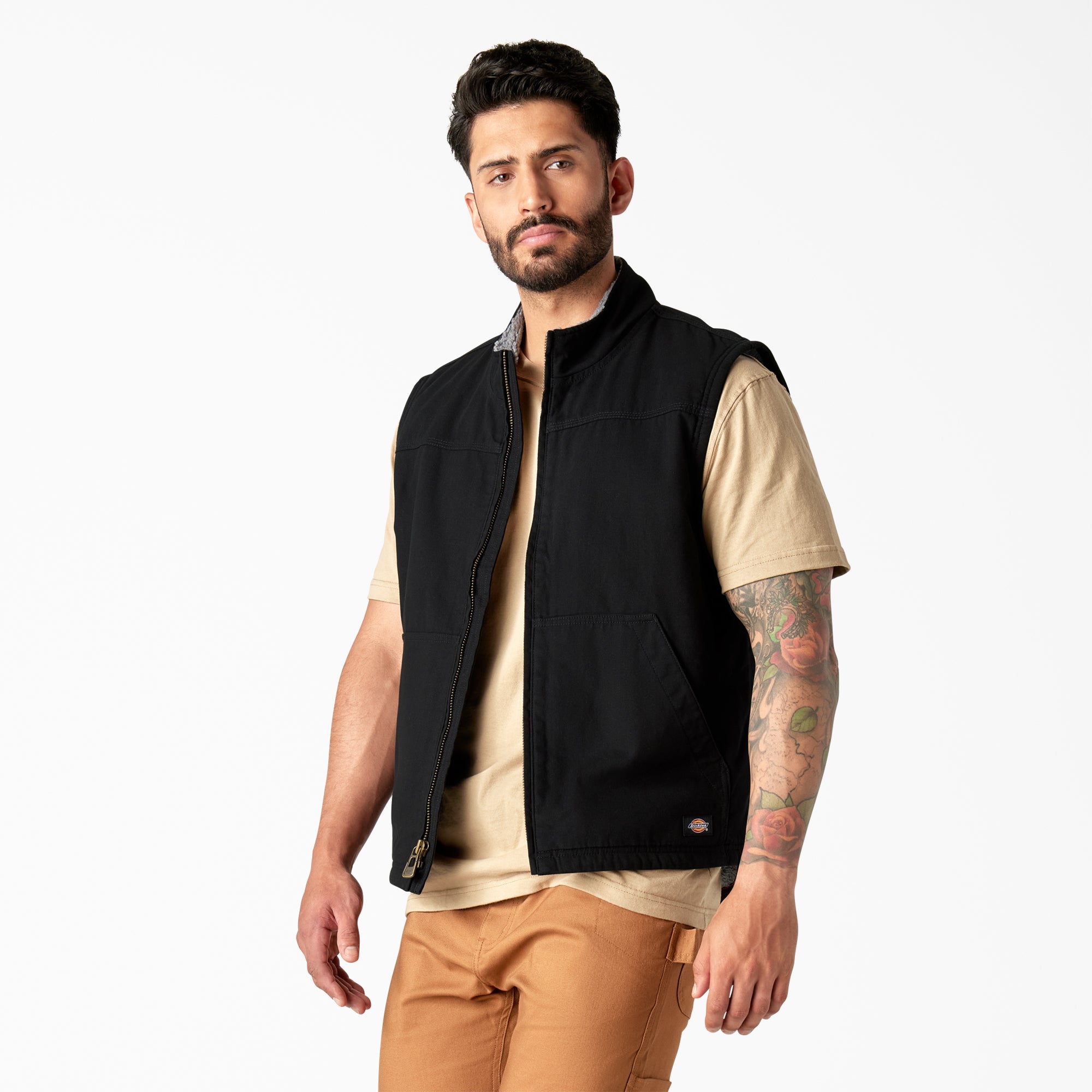 Duck Canvas High Pile Fleece Lined Vest - Image 3