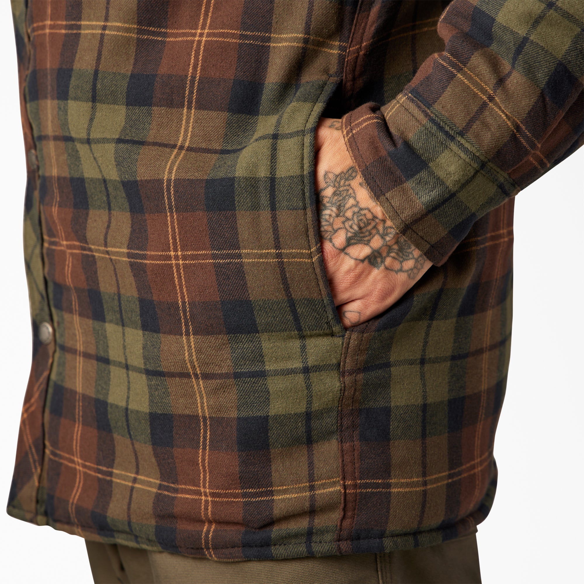 Flannel Hooded Shirt Jacket - Image 9