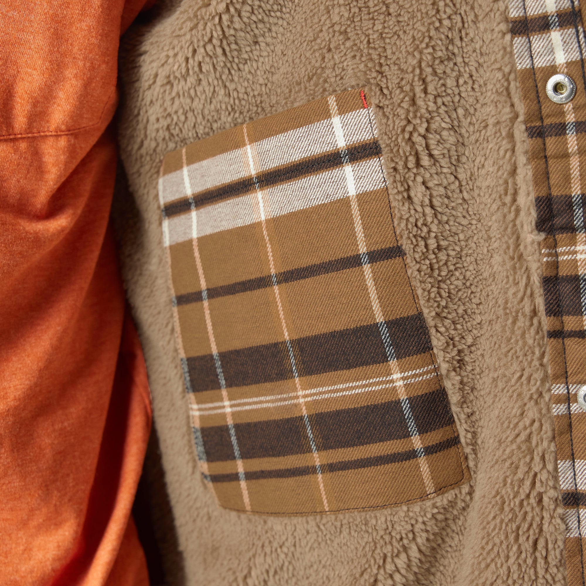 Water Repellent Fleece-Lined Flannel Shirt Jacket - Image 10