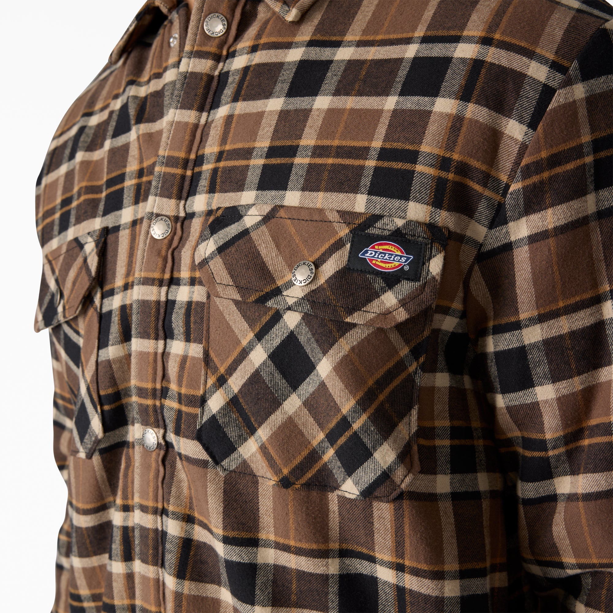 Water Repellent Fleece-Lined Flannel Shirt Jacket - Image 5