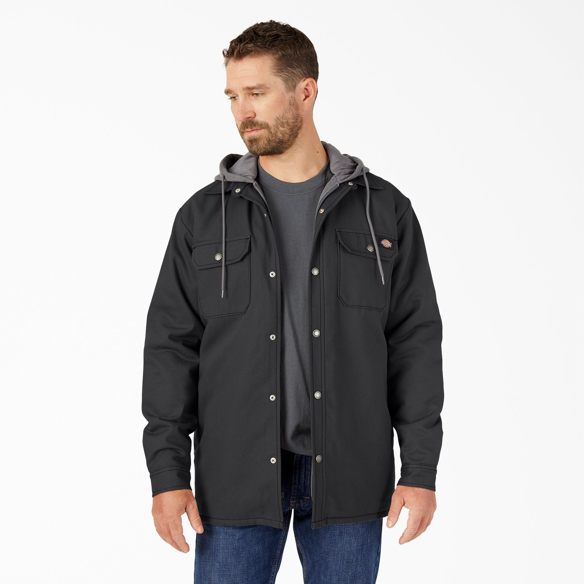 Water Repellent Duck Hooded Shirt Jacket - Image 4