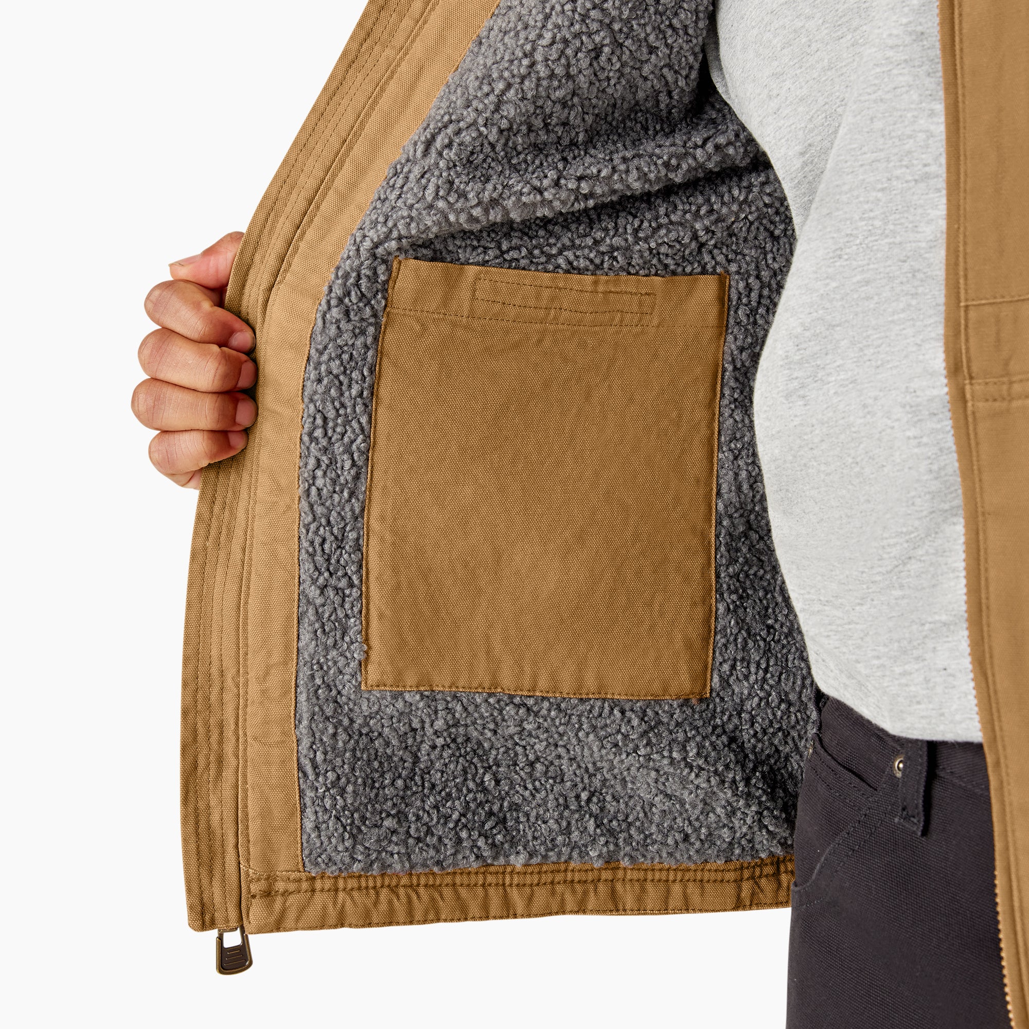 Duck Canvas High Pile Fleece Lined Jacket - Image 9