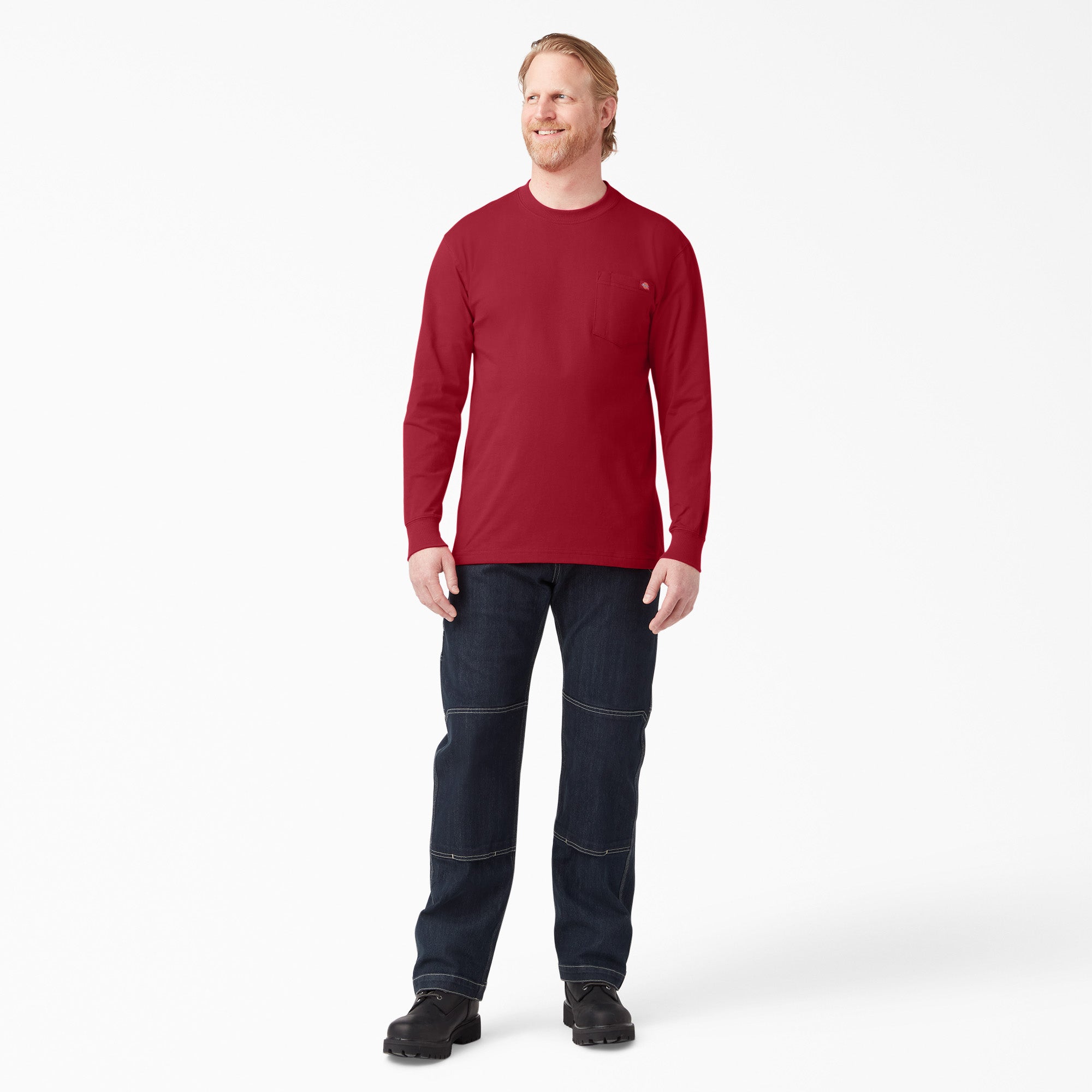 Heavyweight Long Sleeve Pocket T-Shirt - Image 4