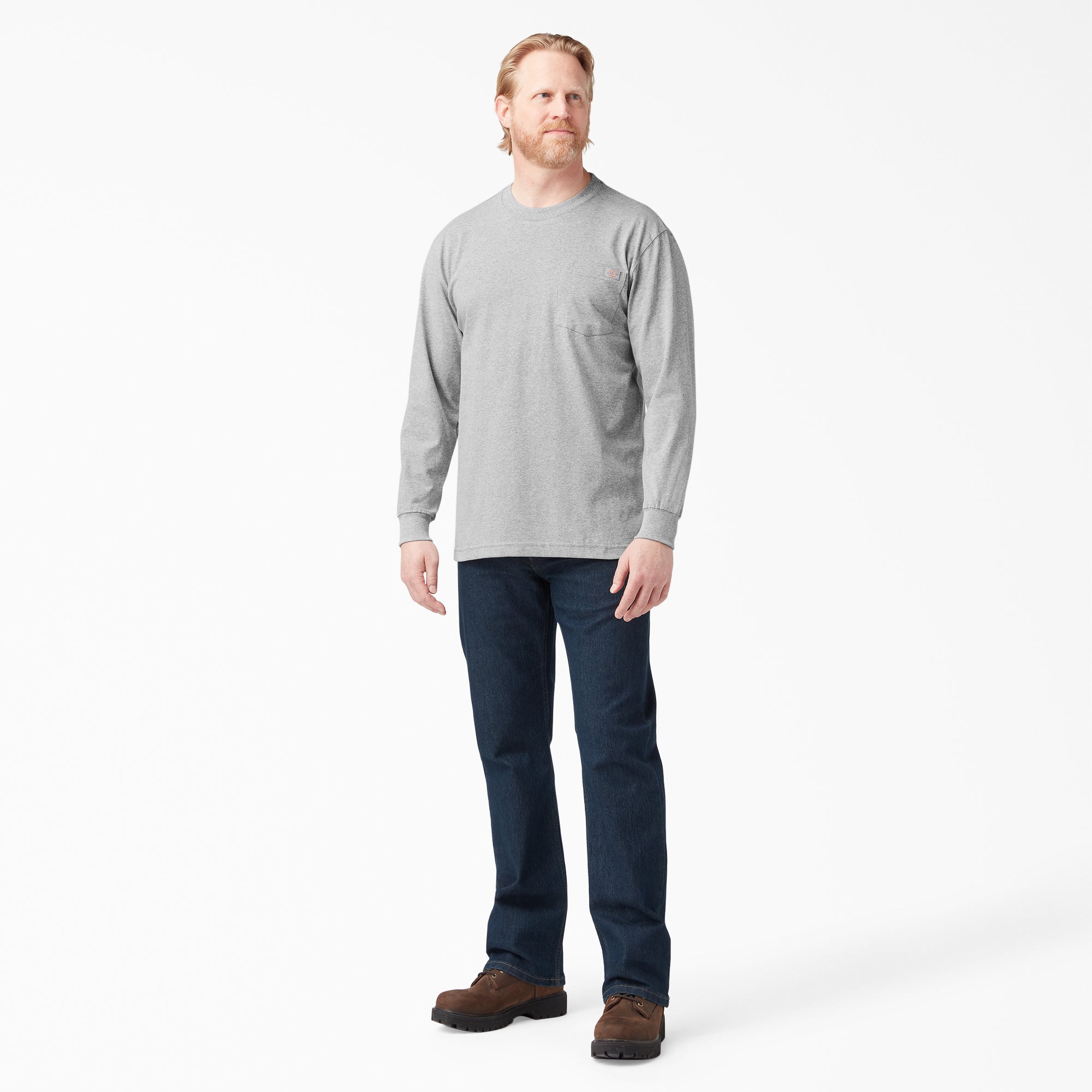 Heavyweight Long Sleeve Pocket T-Shirt - Image 4