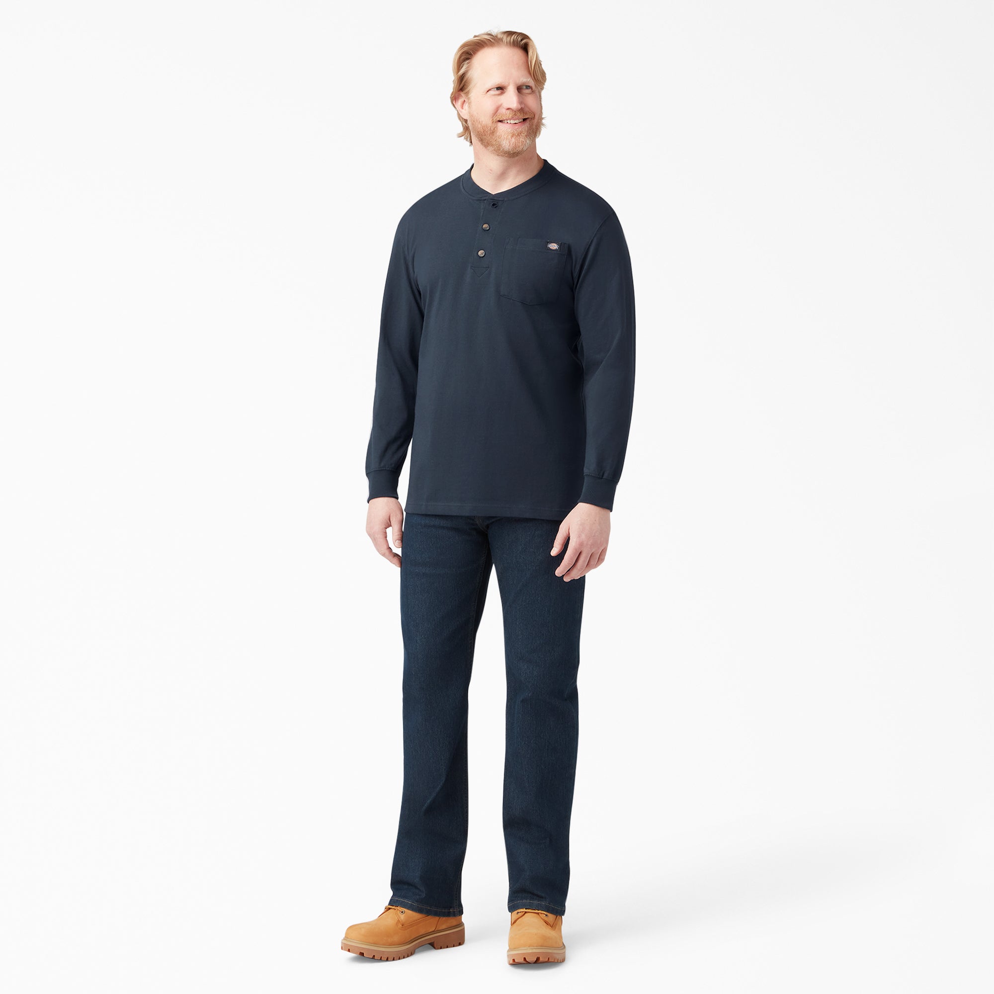 Heavyweight Long Sleeve Henley T-Shirt - Image 4