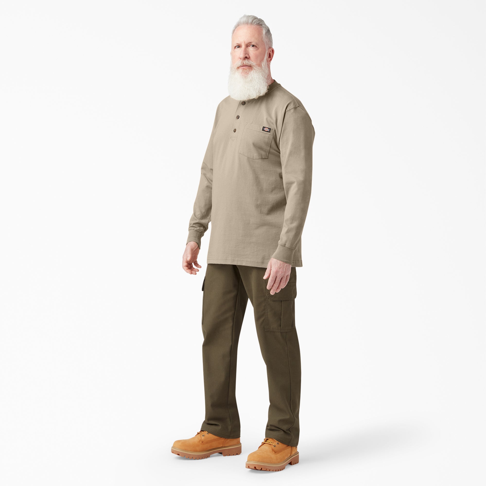 Heavyweight Long Sleeve Henley T-Shirt - Image 4