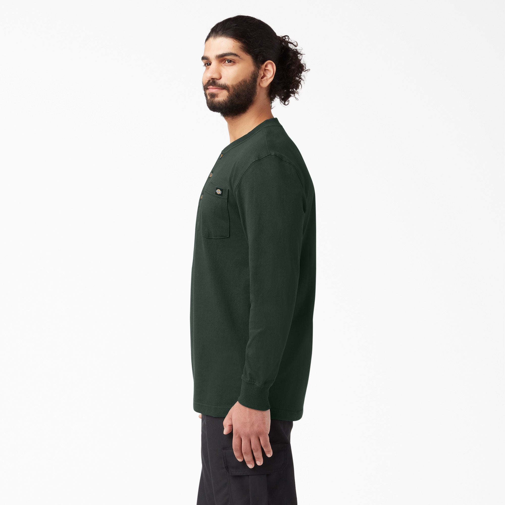 Heavyweight Long Sleeve Henley T-Shirt - Image 3