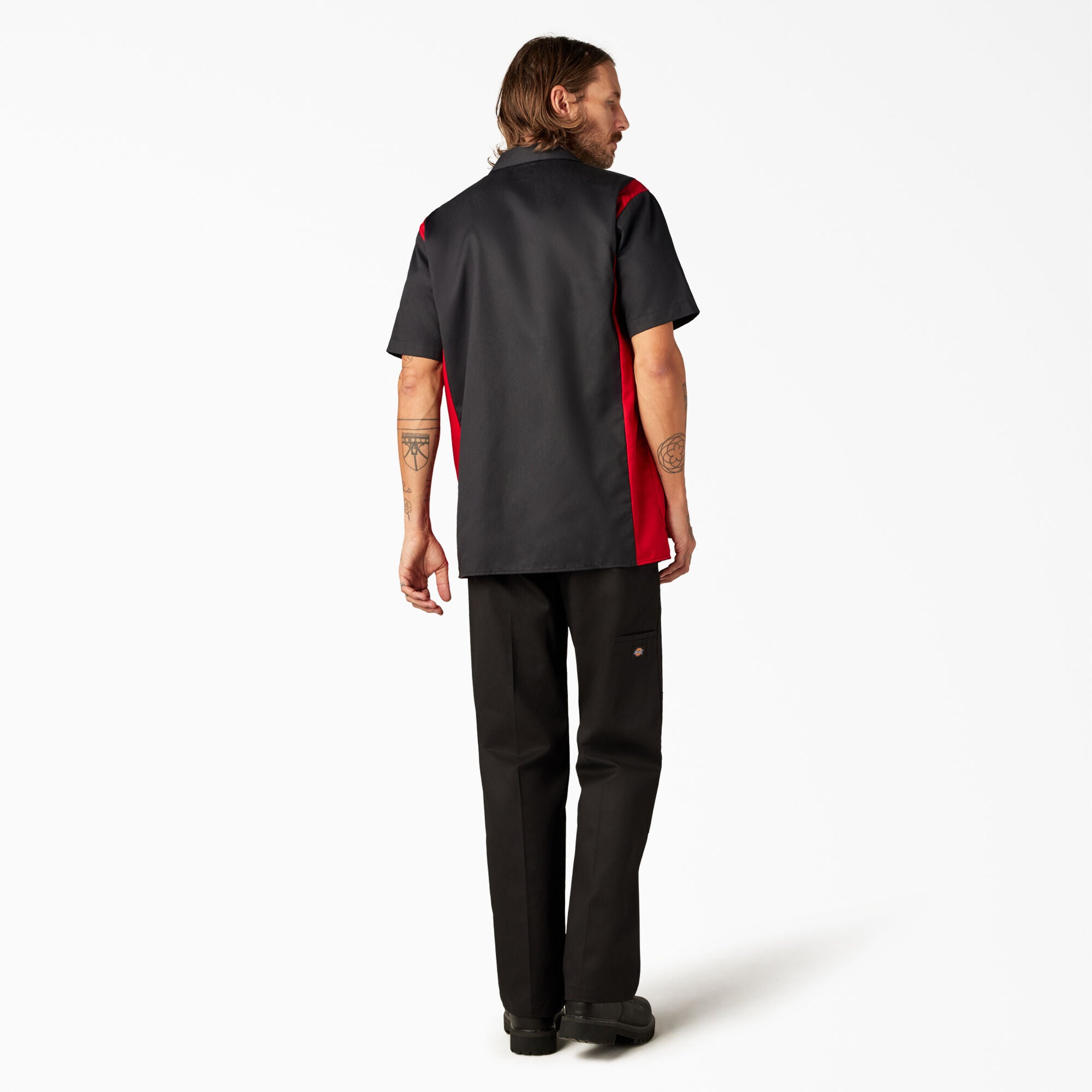 Two-Tone Short Sleeve Work Shirt - Image 4