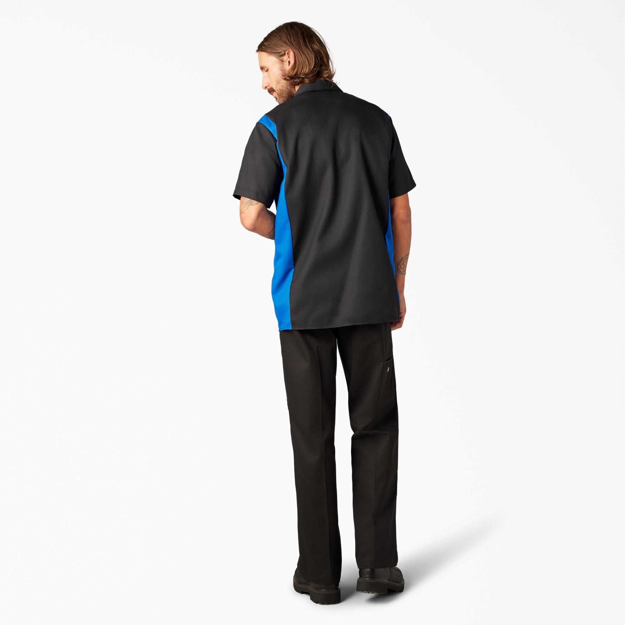 Two-Tone Short Sleeve Work Shirt - Image 6