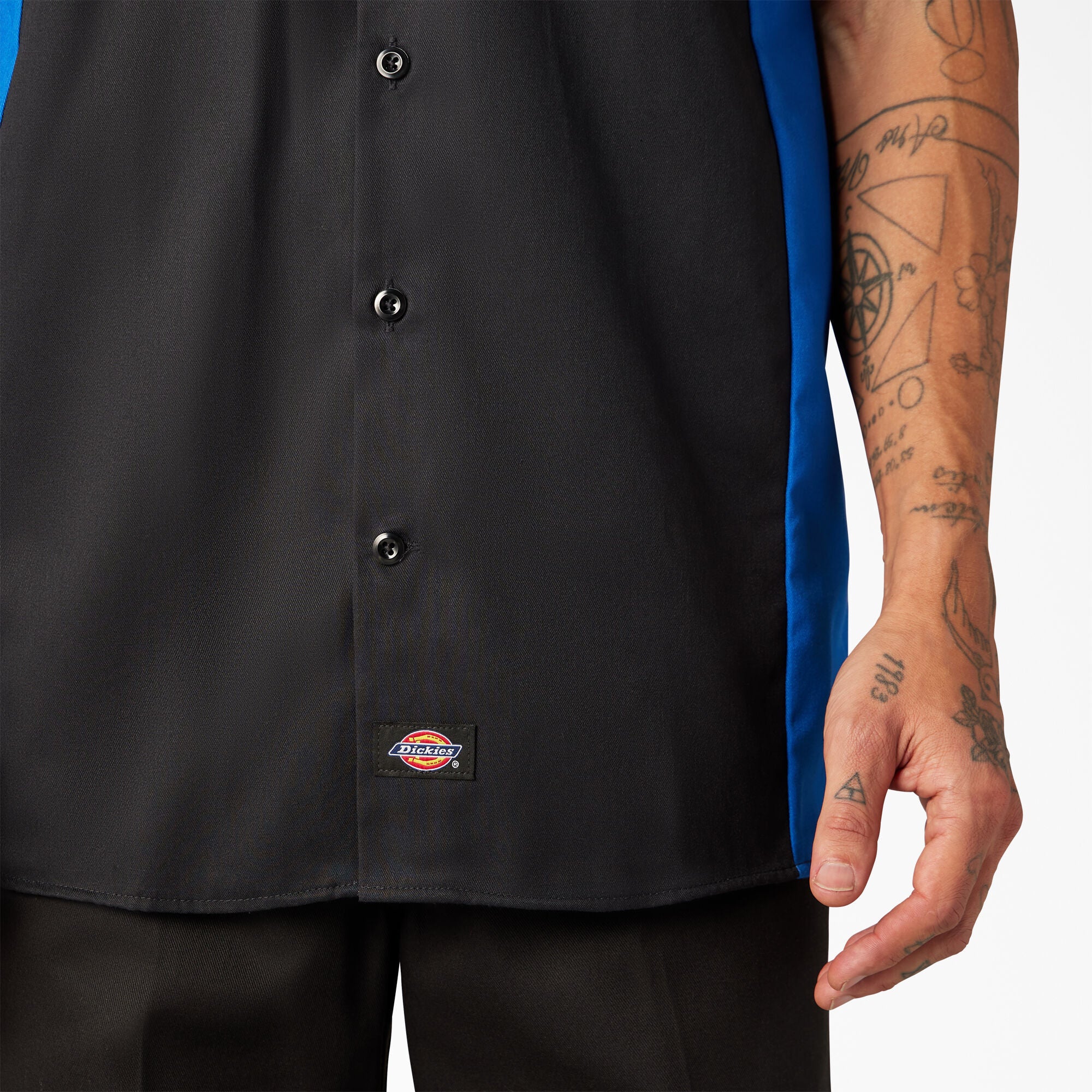 Two-Tone Short Sleeve Work Shirt - Image 8