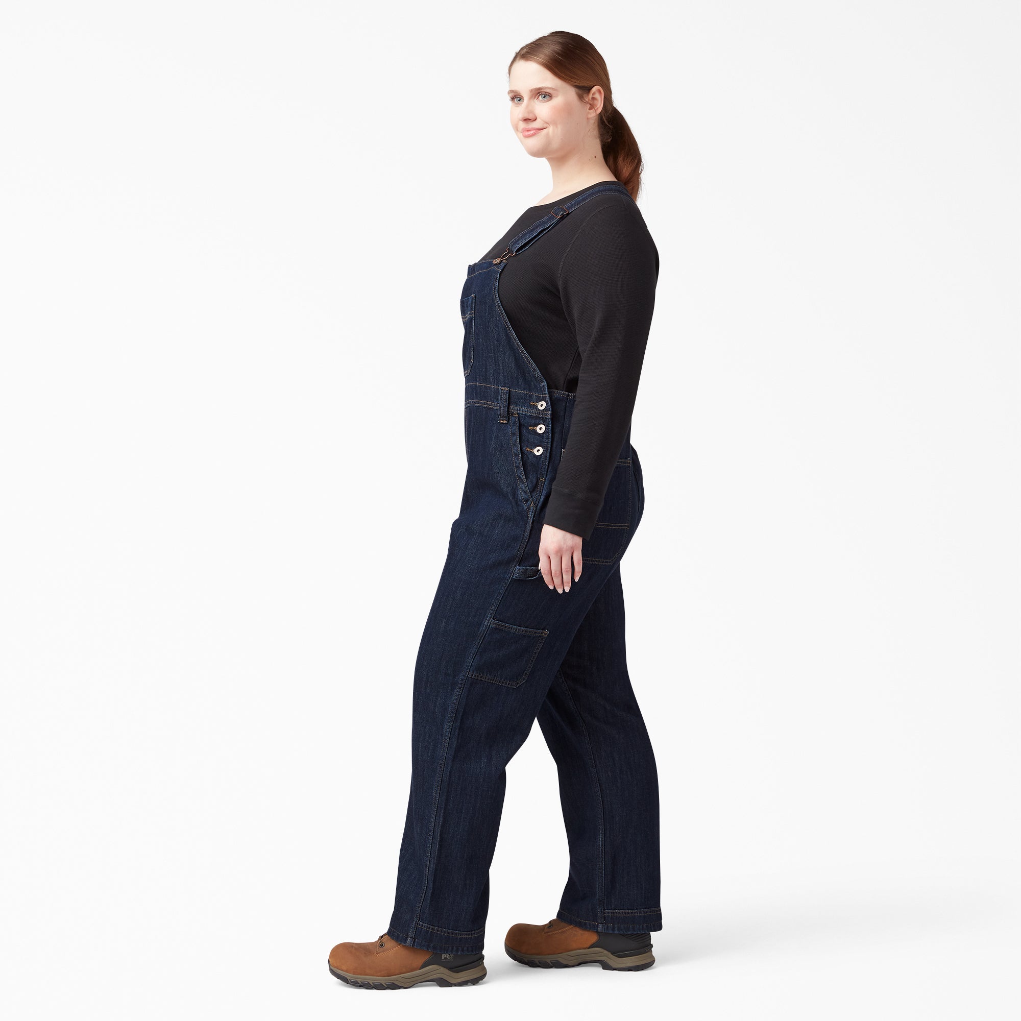 Women's Plus Relaxed Fit Bib Overalls - Image 3