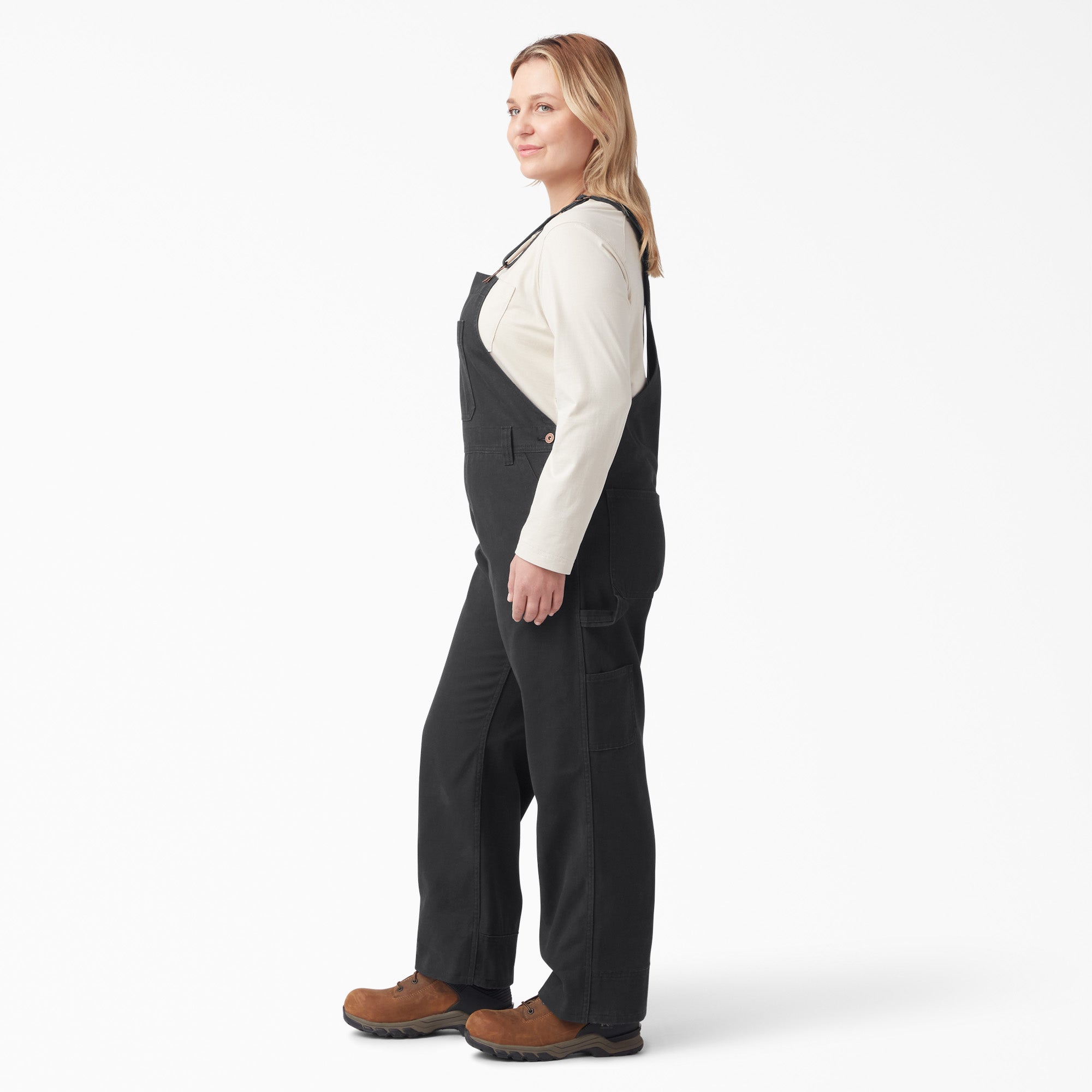 Women's Plus Relaxed Fit Bib Overalls - Image 3
