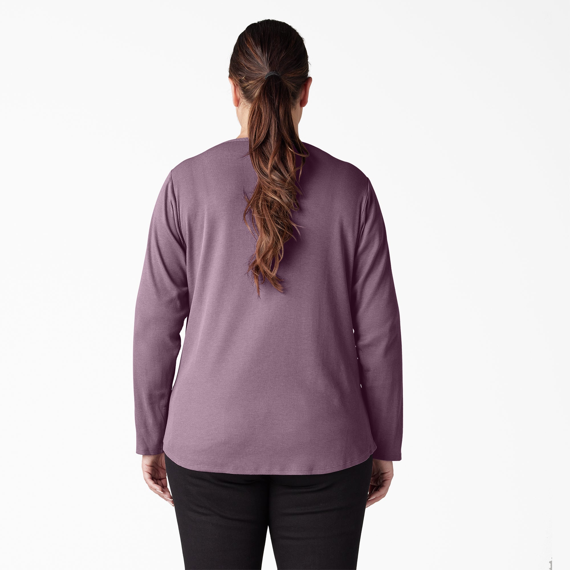 Women's Plus Henley Long Sleeve Shirt - Image 2