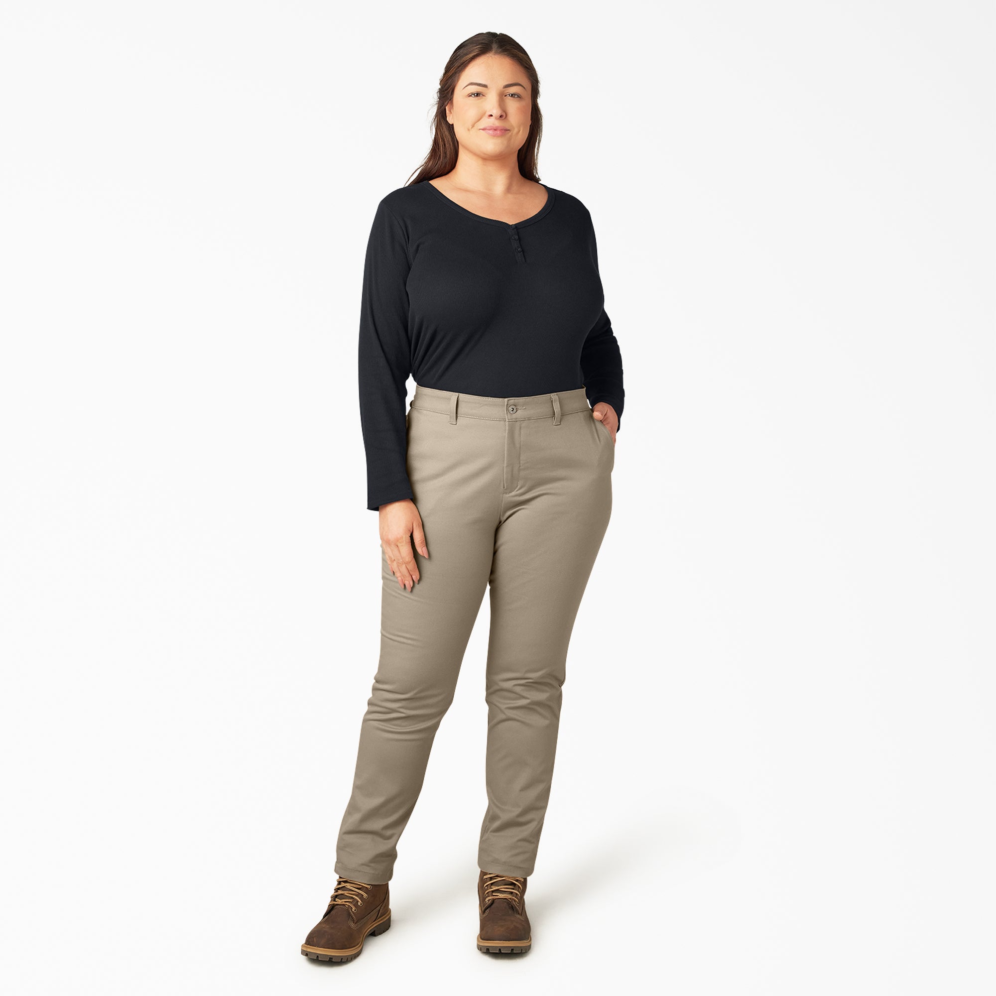 Women's Plus Mid Rise Skinny Leg Pants - Image 4