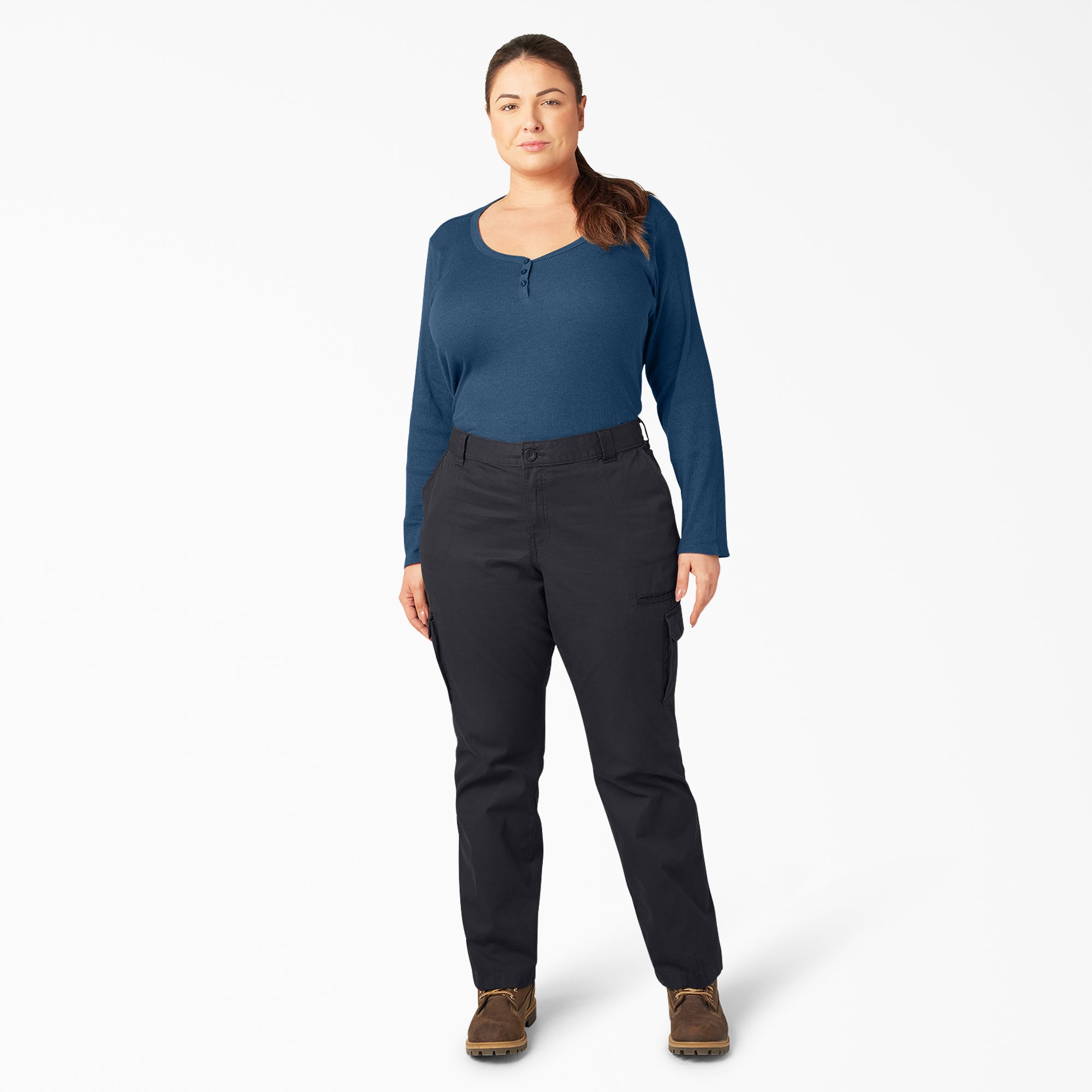 Women's Plus Relaxed Fit Cargo Pants - Image 3