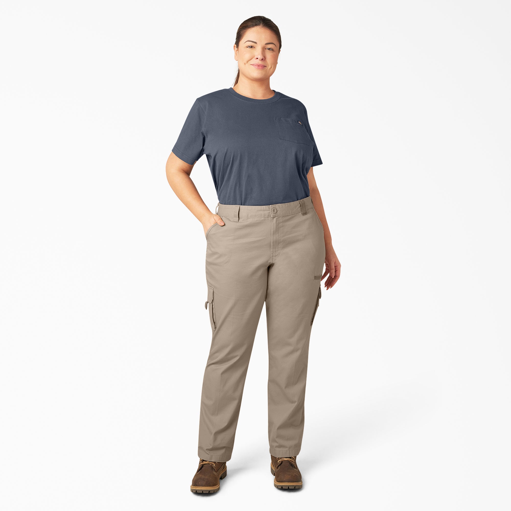 Women's Plus Relaxed Fit Cargo Pants - Image 4
