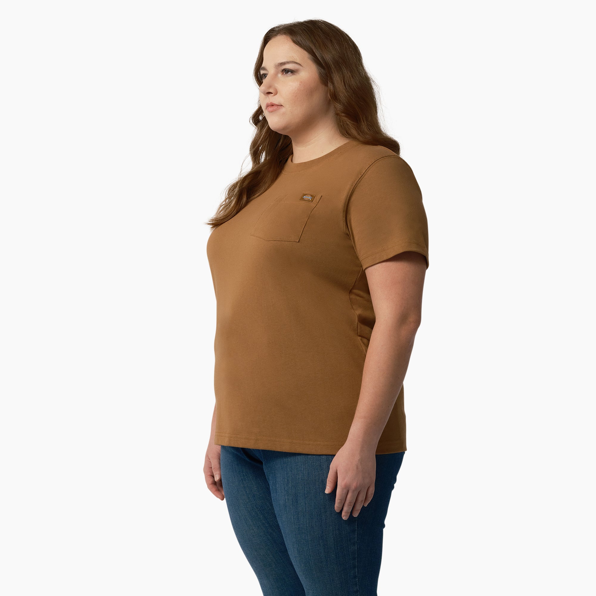 Women's Plus Heavyweight Short Sleeve Pocket T-Shirt - Image 3