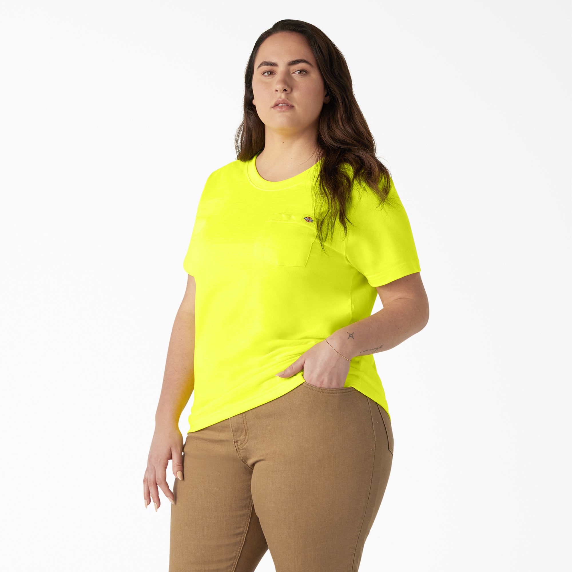 Women's Plus Heavyweight Short Sleeve Pocket T-Shirt - Image 3