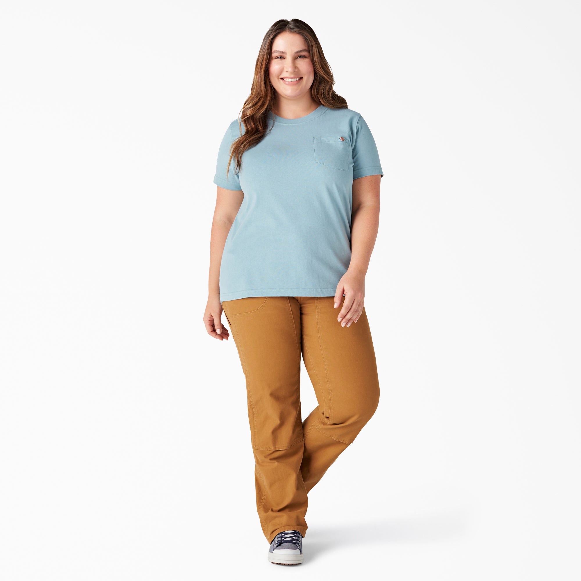 Women's Plus Heavyweight Short Sleeve Pocket T-Shirt - Image 3