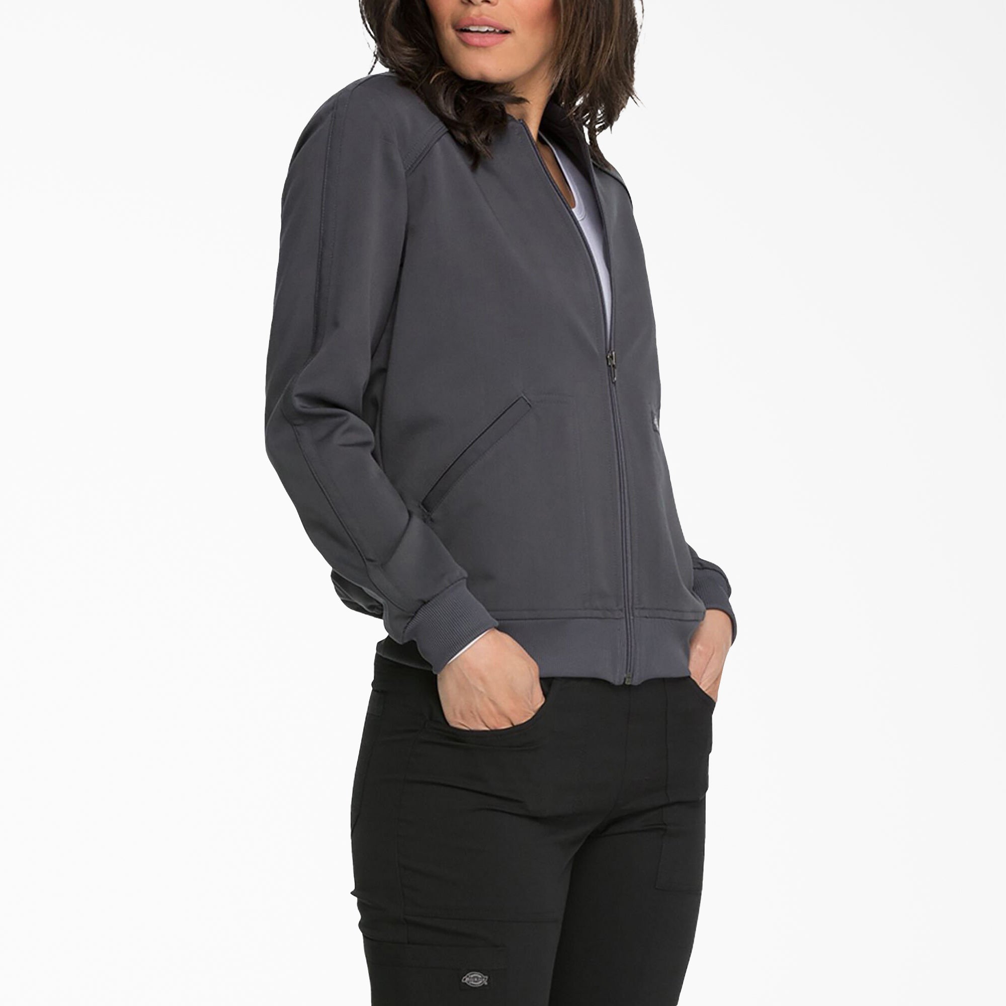 Women's Balance Zip Front Scrub Jacket - Image 4