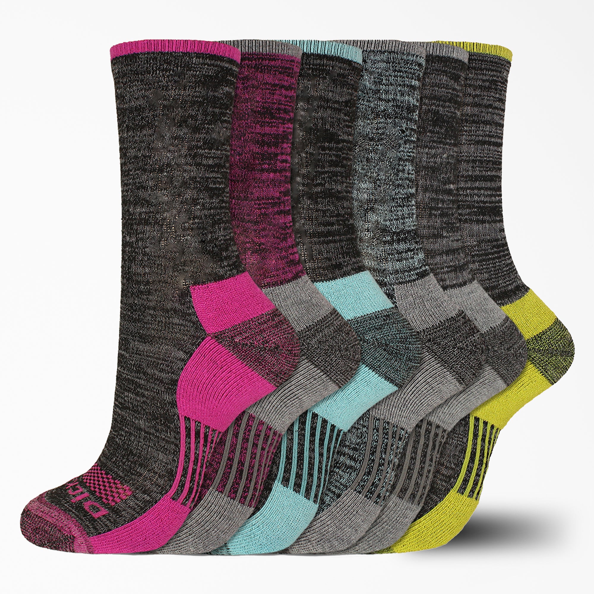 Women's Moisture Control Free Run Crew Socks. Size 6-9. 6-Pack