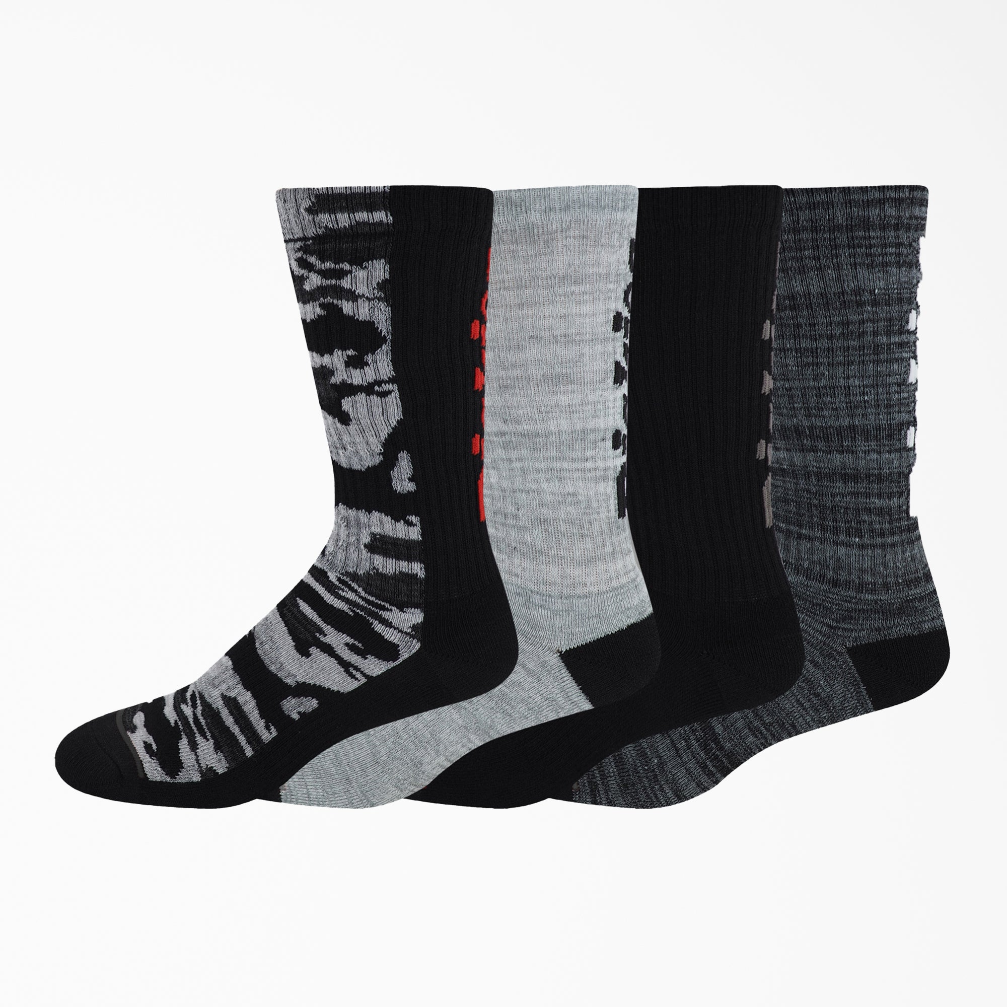Logo Camo Crew Socks. Size 6-12. 4-Pack