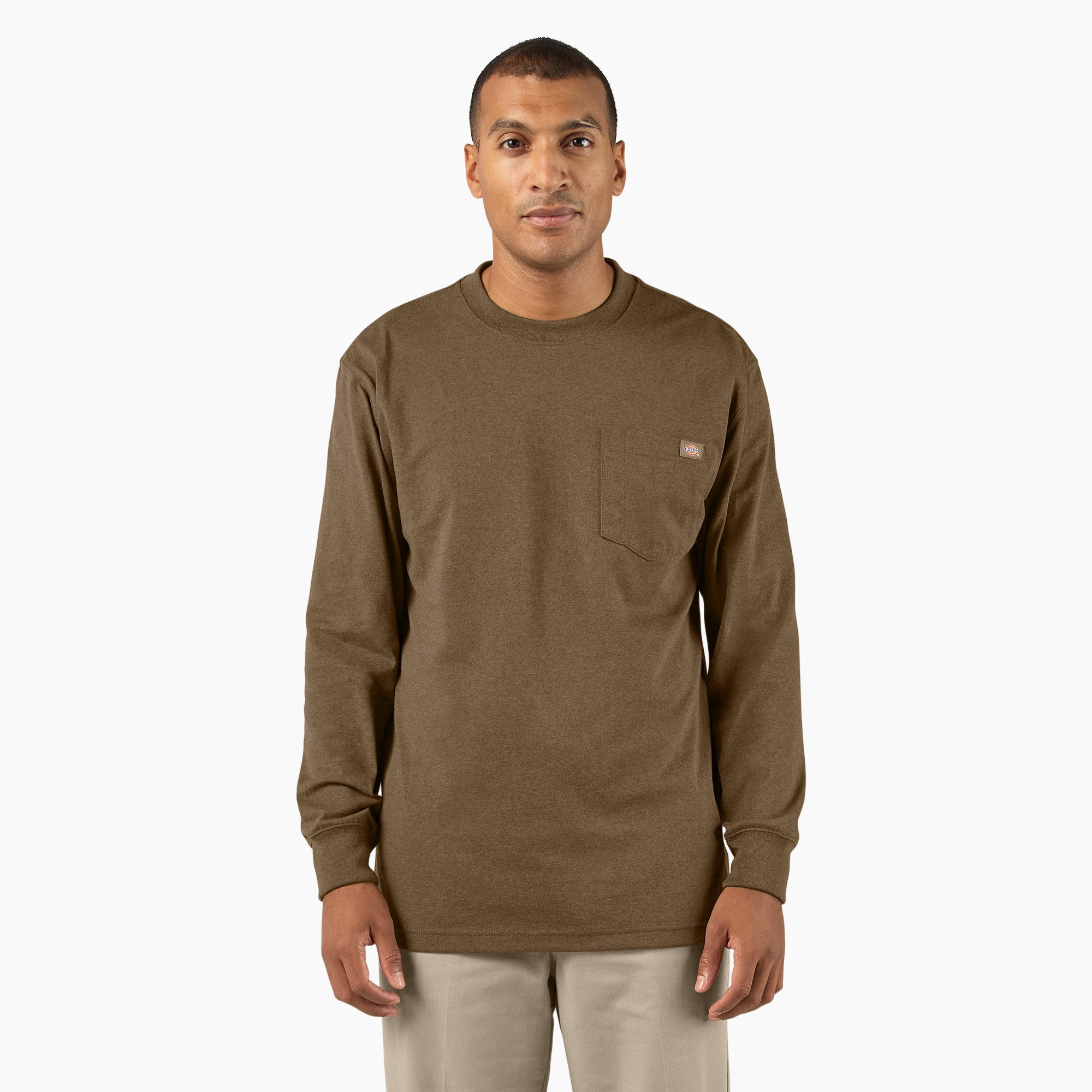 Heavyweight Heathered Long Sleeve Pocket T-Shirt
