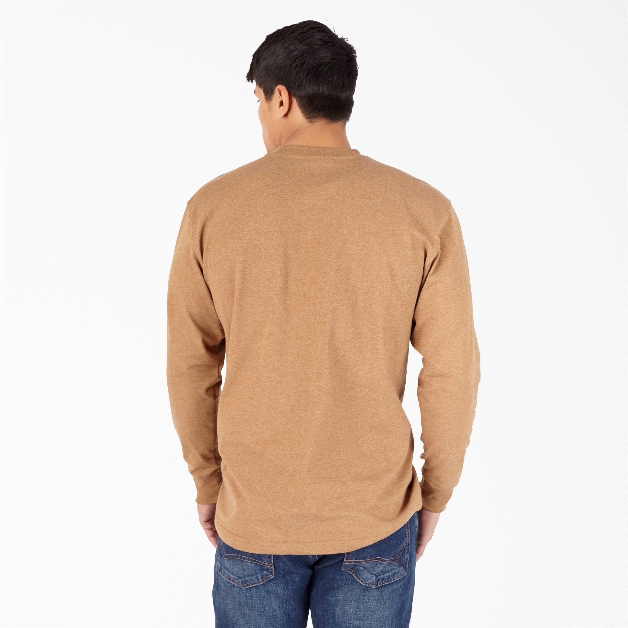 Heavyweight Heathered Long Sleeve Henley T-Shirt - Image 2
