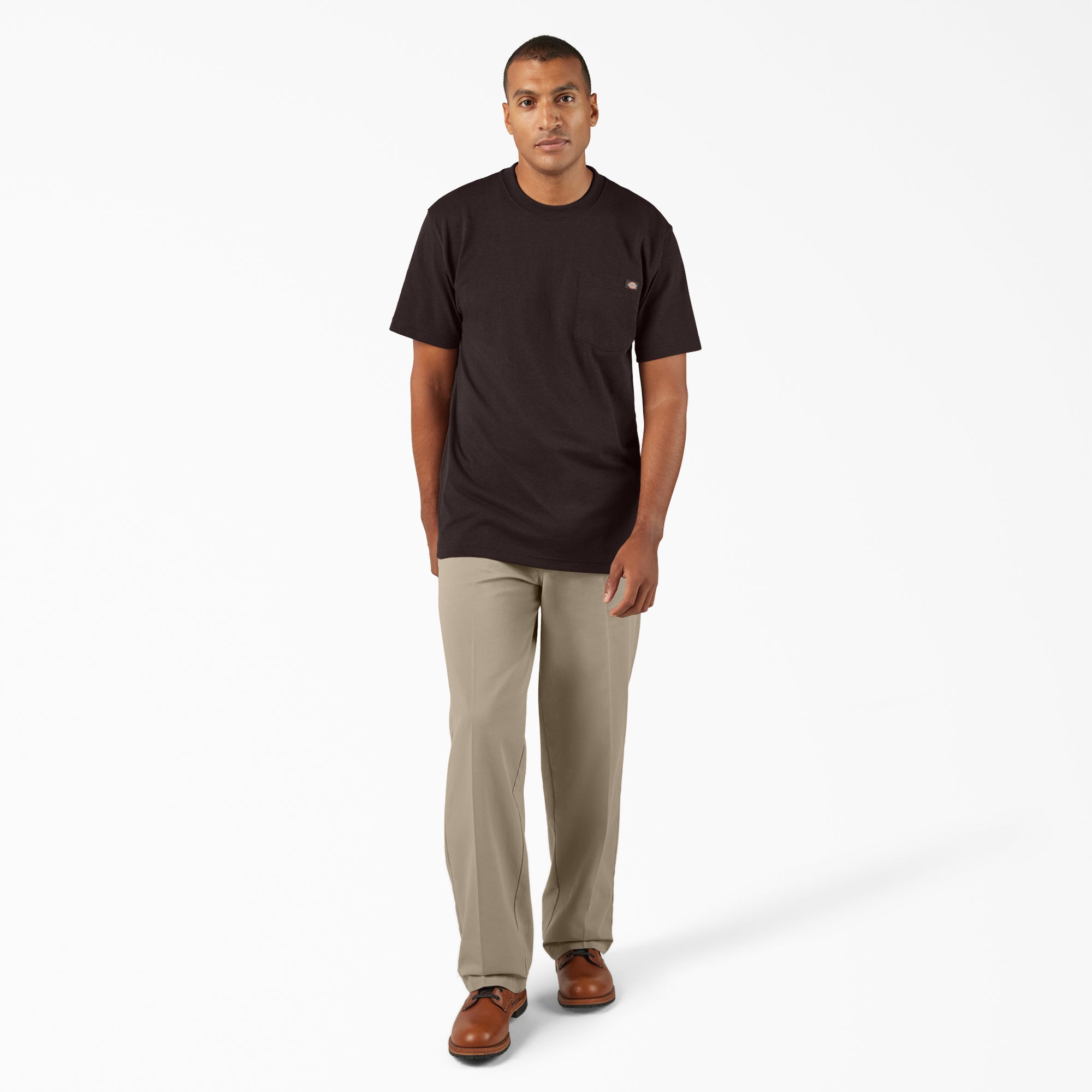 Heavyweight Heathered Short Sleeve Pocket T-Shirt - Image 4