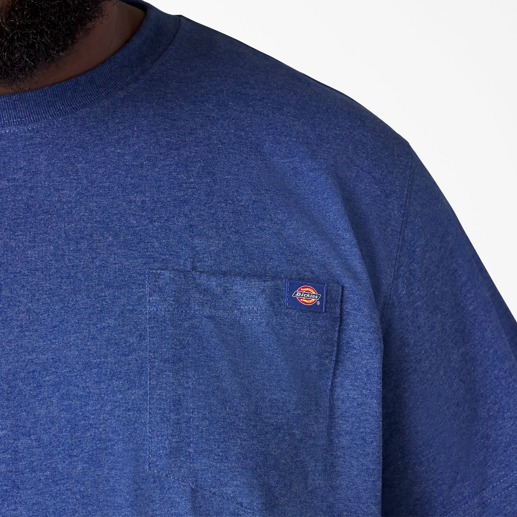 Heavyweight Heathered Short Sleeve Pocket T-Shirt - Image 5